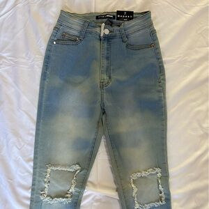 Fashion Nova Light Blue High Rise Jeans